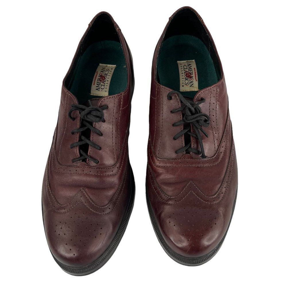 New Balance American Classics Made in USA Burgundy Wing Tip Dress Shoes Size 12
